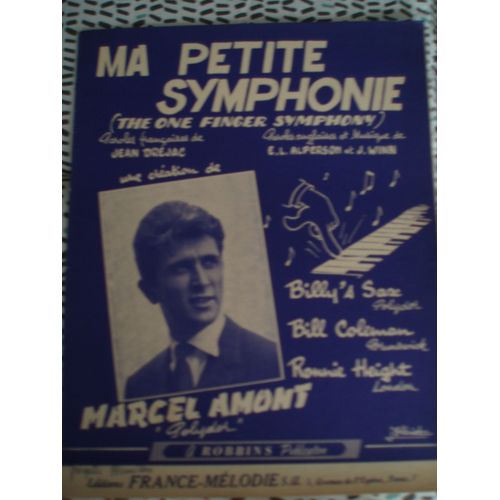 Marcel Amont Partition Ma Petite Symphonie De 1960.