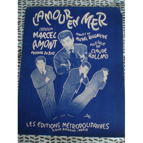 Marcel Amont Partition L'amour En Mer De 1958