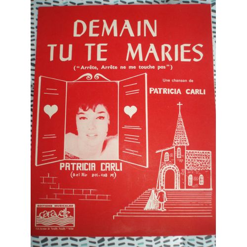 Patricia Carli Partition Demain Tu Te Maries De 1963.