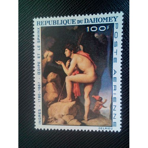 Timbre Benin ( Dahomey ) Yt Pa 54 Jean-Auguste-Dominique Ingres, Centenaire De La Mort, Odipe Et Le Sphinx, 1827 1967 ( 0020905 )
