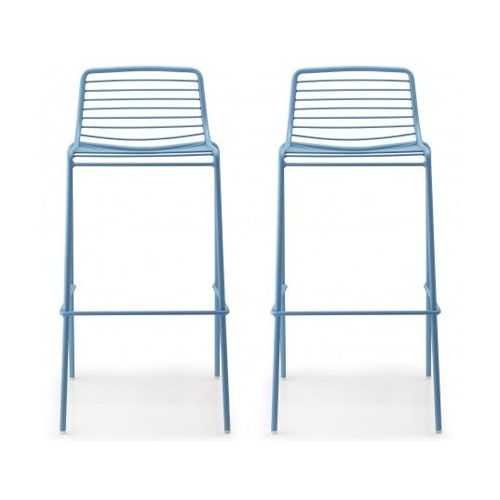 Tabouret De Bar Lot De 2 Tabourets De Bar Summer Bleu