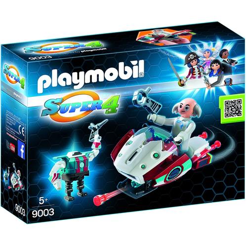 Playmobil Super 4 - Docteur X Et Son Robot Intercepto, Sky Jet Et Accessoires