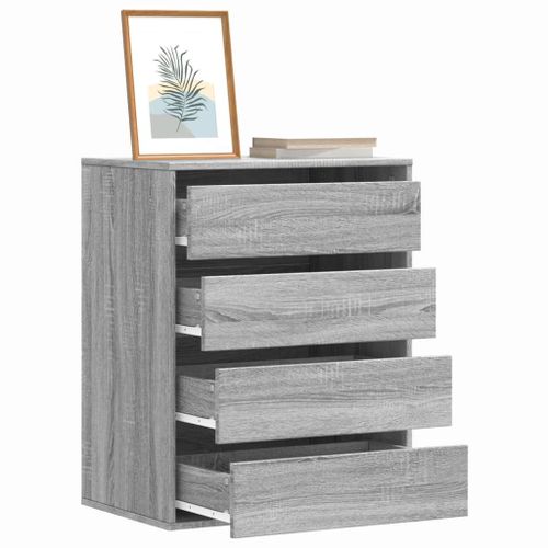 Vidaxl Commode D'angle Sonoma Gris 60x41x76 Cm Bois D'ingénierie
