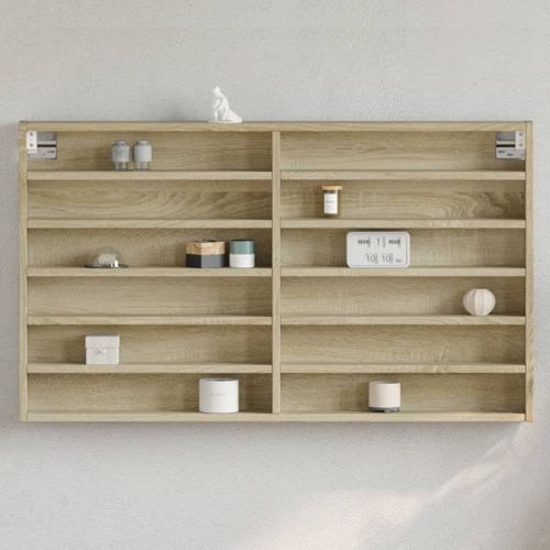 Vidaxl Armoire À Vitrine Chêne Sonoma 100x8,5x58 Cm Bois D'ingénierie