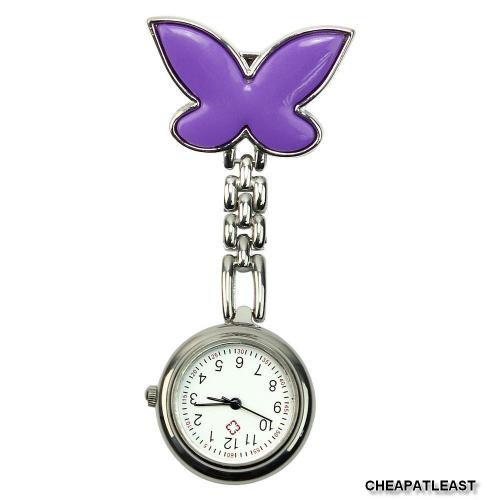 Montre Infirmi re Violet Mouvement Quartz Forme Papillon Attache