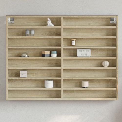 Vidaxl Armoire À Vitrine Chêne Sonoma 100x8,5x75 Cm Bois D'ingénierie