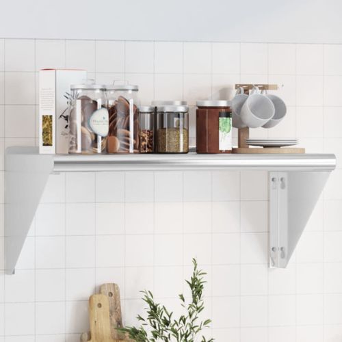 Vidaxl Étagère Murale 75x30x31 Cm Argenté Acier Inoxydable