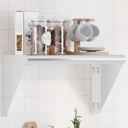 Vidaxl Étagère Murale 50x30x31 Cm Argenté Acier Inoxydable