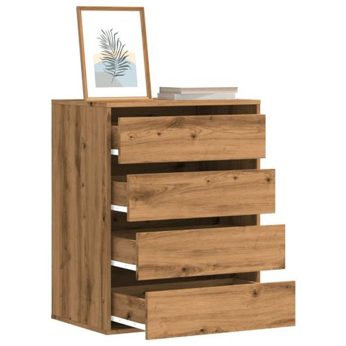 Vidaxl Commode D'angle Chêne Artisanal 60x41x76 Cm Bois D'ingénierie