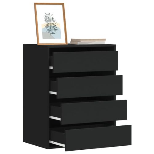 Vidaxl Commode D'angle Noir 60x41x76 Cm Bois D'ingénierie
