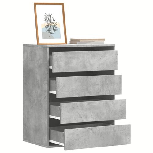 Vidaxl Commode D'angle Gris Béton 60x41x76 Cm Bois D'ingénierie