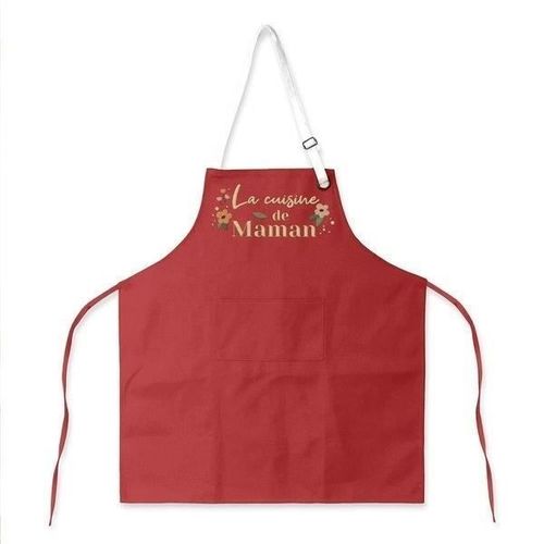 Tablier Cuisine Brodé La Cuisine De Maman Avec Poche Avant Barbecue