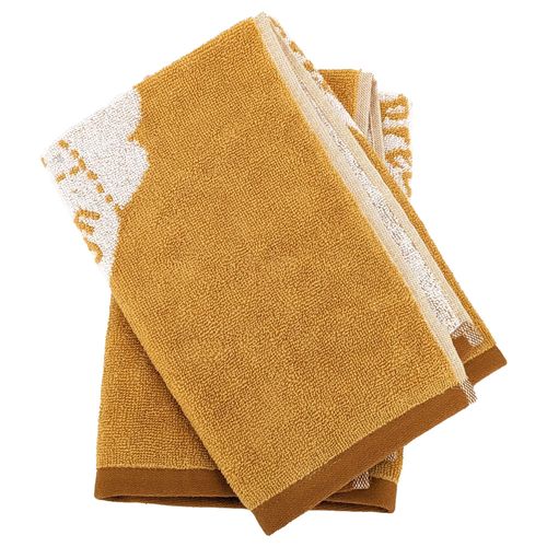 Lot De 2 Torchons De Cuisine Pur Coton 50x50 Cm Grilluxe Jaune