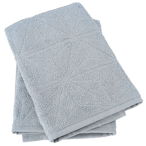Lot De 2 Torchons De Cuisine Pur Coton 50x50 Cm Optical Bleu Capri