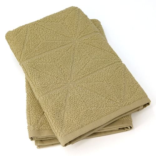 Lot De 2 Torchons De Cuisine Pur Coton 50x50 Cm Optical Vert Menthe