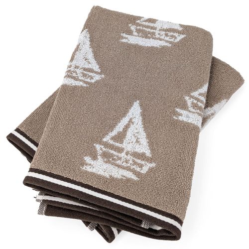 Lot De 2 Torchons De Cuisine 50x50 Cm 100% Coton Regatta Beige