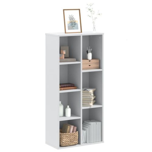 Vidaxl Bibliothèque Blanc 50x25x105 Cm Bois D'ingénierie
