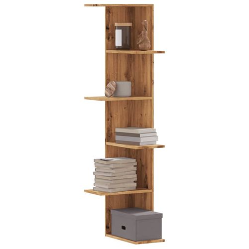 Vidaxl Étagère D'angle Murale Chêne Artisanal Bois D'ingénierie