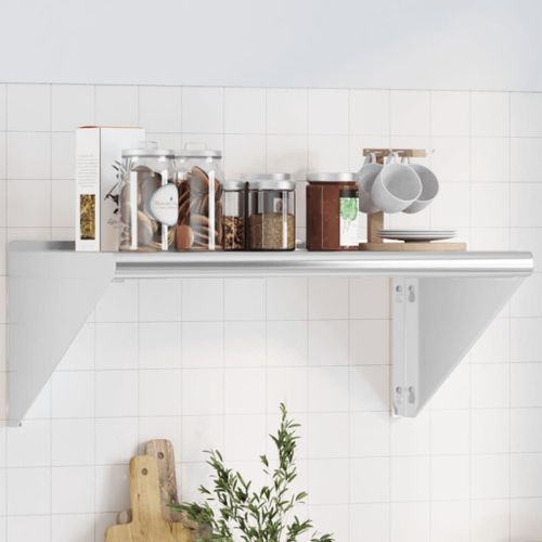Vidaxl Étagère Murale 75x45x31 Cm Argenté Acier Inoxydable