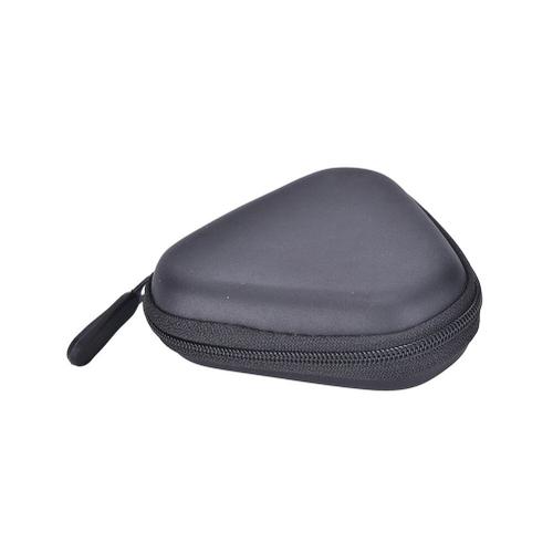 1pc Fermeture Éclair Triangle Forme Casque Boîte Écouteurs Écouteurs Étui Rigide Porte Monnaie Trinketry Rangement Sac De Transport