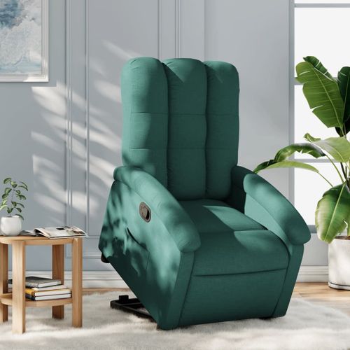 Vidaxl Fauteuil Inclinable Vert Foncé Tissu