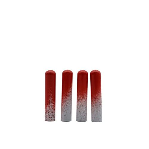 Aglets De 2.4cm X 5mm, Nouvelles Pièces Avec Peigne À Coq, Peinture En Aérosol Rouge Et Blanc, Extrémités De Lacets, Tête De Corde De Baskets Solide, 4 Pièces/Lot