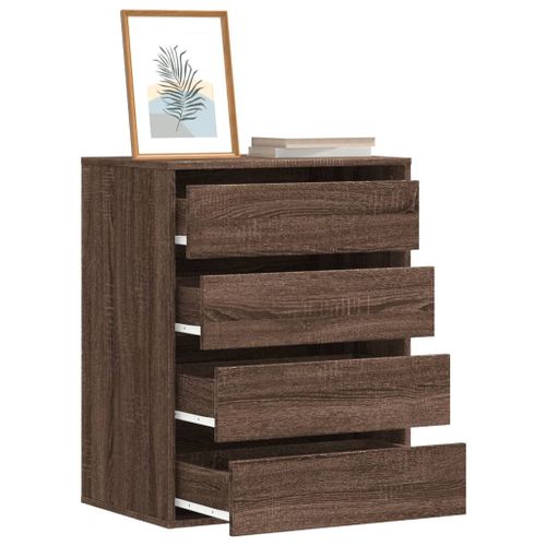 Vidaxl Commode D'angle Chêne Marron 60x41x76 Cm Bois D'ingénierie
