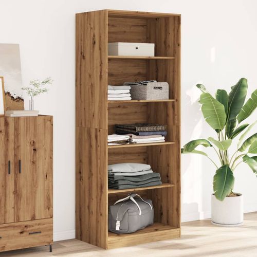 Vidaxl Garde-Robe Chêne Artisanal 80x50x200 Cm Bois D'ingénierie