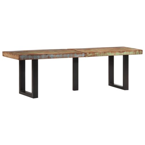 Vidaxl Banc 160 Cm Bois De Récupération Massif Et Acier