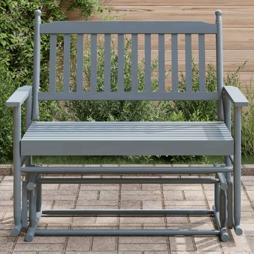 Vidaxl Banc Balancelle Gris 118x70x104,5 Cm Bois Massif De Peuplier