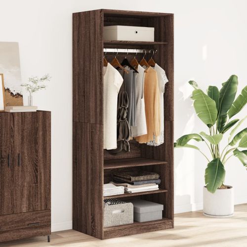 Vidaxl Garde-Robe Chêne Marron 80x50x200 Cm Bois D'ingénierie