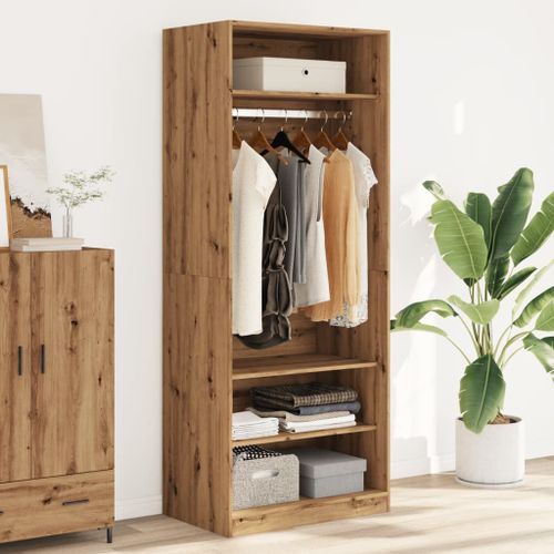 Vidaxl Garde-Robe Chêne Artisanal 80x50x200 Cm Bois D'ingénierie