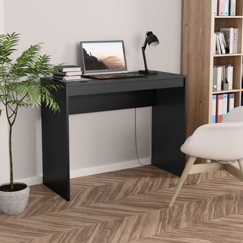 Vidaxl Bureau Noir 90x40x72 Cm Bois D'ingénierie