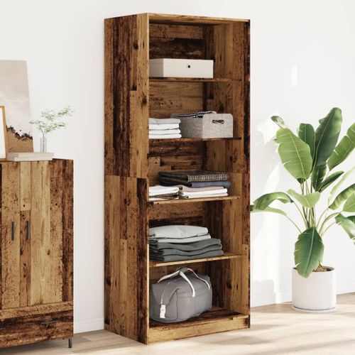 Vidaxl Garde-Robe Vieux Bois 80x50x200 Cm Bois D'ingénierie