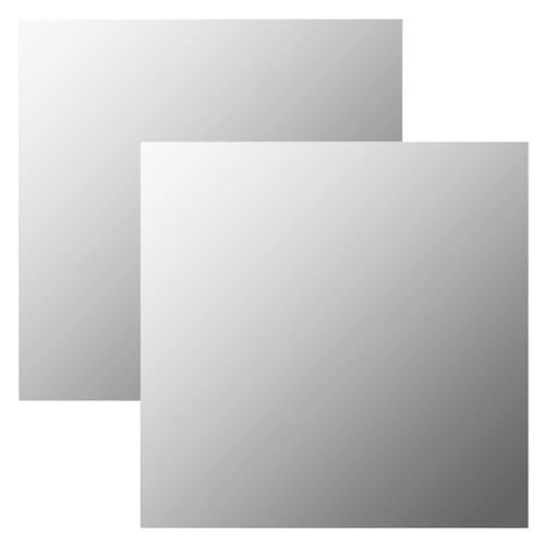 vidaXL Miroirs muraux 2 pcs 50x50 cm Carré Verre