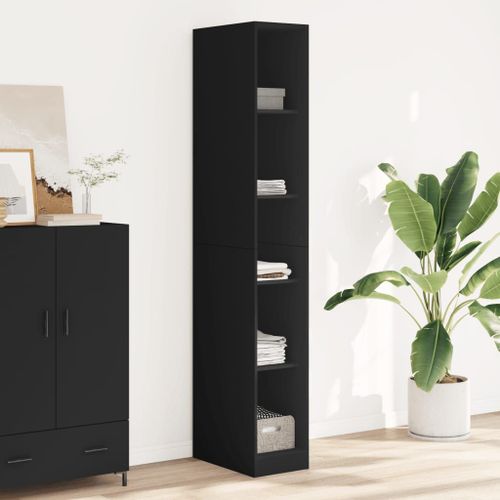 Vidaxl Garde-Robe Noir 30x50x200 Cm Bois D'ingénierie