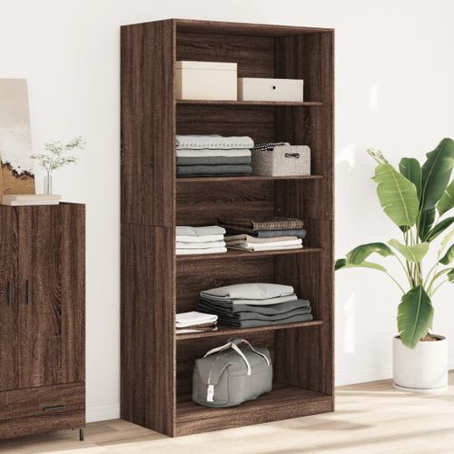 Vidaxl Garde-Robe Chêne Marron 100x50x200 Cm Bois D'ingénierie