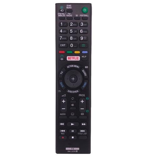 Reolacment  Télécommande émetteur Netflix compatible Sony TV, RM-L1275, RMT-TX100D, RMT-TX200E, KD-43X8305, KD-43X8307, KDL-43W808C KDL-50W755C Nipseyteko