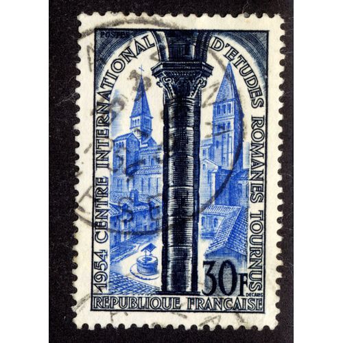 Timbre : 1954 Centre International DÉtudes Romanes Tournus,Républiques Française,30 F