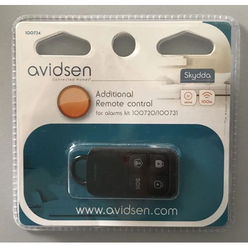 Avidsen 100724 Télécommande IR sans fil Skydda Boutons Noir