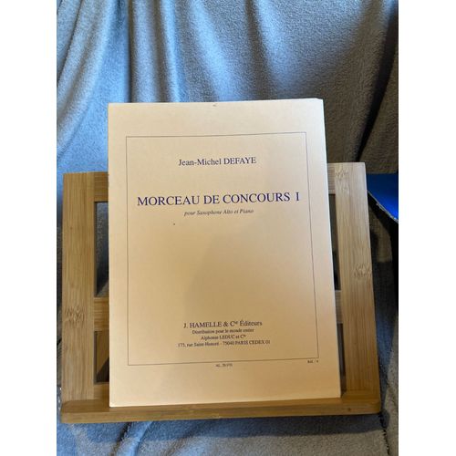 Jean-Michel Defaye Morceau De Concours I Partition Saxophone Piano Ed. Leduc