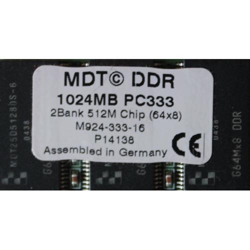 MDT DDR RAM M924-333-16 1024 MB