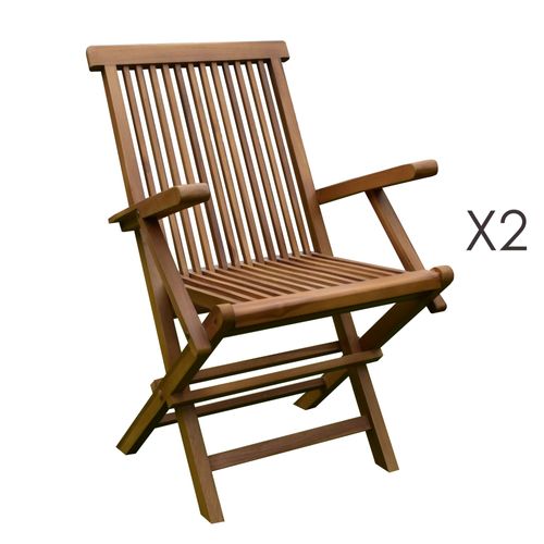 Lot De 2 Fauteuils En Teck