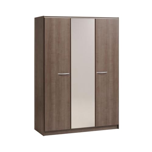 Armoire 3 Portes 139x197x52 Cm En Chêne Foncé - Martial