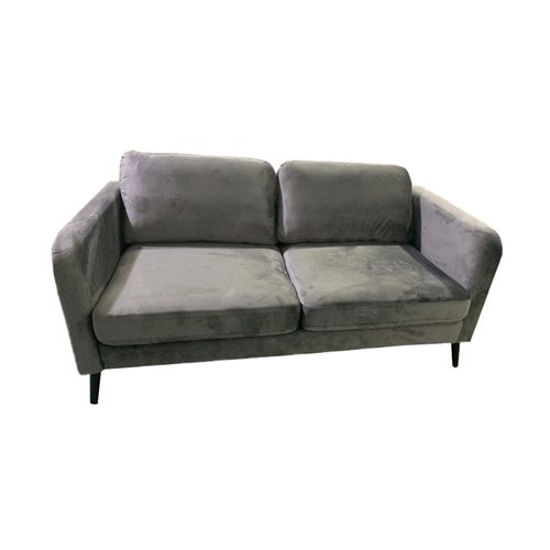 Canapé 2 Places En Velours Gris Anthracite