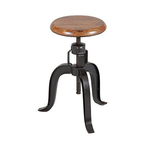 Tabouret À Vis En Bois Et Métal - Atelier Metal