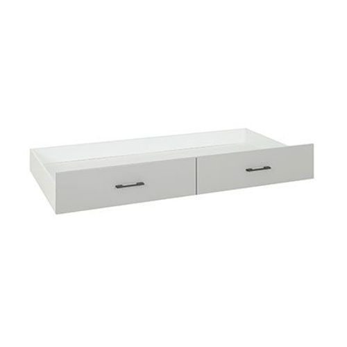 Tiroir Pour Lit Longueur 190 Cm Gris Et Blanc - Hampton