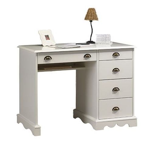 Bureau Blanc Demi-Ministre De Style Anglais