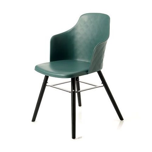 Fauteuil 51x54x80 Cm Avec Coque Verte Et Pieds Noirs