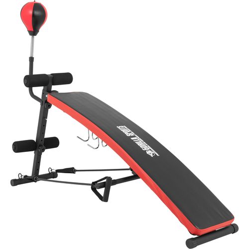 Gorilla Sports - Banc Multifonction Abdominaux Avec Punchingball